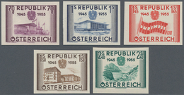 Österreich: 1955. Wiederherstellung Der Unabhängigkeit Der Republik Österreich, 10 Jahre. Set Mit Al - Brieven En Documenten