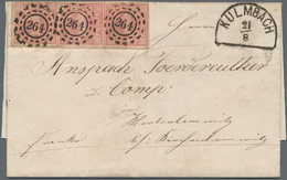 Bayern - Marken Und Briefe: 1862, 1-Kreuzer Lilarosa Auf Weiß, Platte 2, Geschnitten, Im Waagerechte - Other & Unclassified