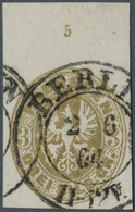 Preußen - Marken Und Briefe: 1864, Probedruck Der 3 Sgr. Geschnitten In Goldbronze Statt Ockerbraun - Altri & Non Classificati