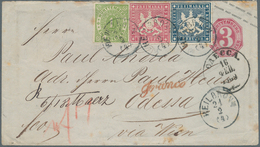 Württemberg - Marken Und Briefe: 1865: 1 Kreuzer Gelbgrün, 3 Kreuzer Rosa Sowie 7 Kreuzer Schieferbl - Sonstige & Ohne Zuordnung