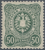 Deutsches Reich - Pfennig: 1880/1886: 50 Pfennig Hellsmaragdgrün ("seegrün"), Späte Auflage Mit Voll - Unused Stamps