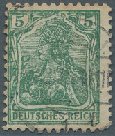 Deutsches Reich - Germania: 1915, 5 Pfg. Dunkelopalgrün, Roher Steindruck, Ohne Wz., Linienzähnung 1 - Nuovi