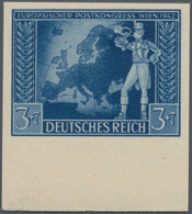 Deutsches Reich - 3. Reich: 1942, 3 + 7 Pfg "Europäischer Postkongress Wien", UNGEZÄHNT Und Postfris - Gebruikt