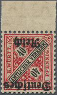 Deutsches Reich - Dienstmarken: 1920, 40 Pfg. Württemberg "Amtlicher Verkehr" Mit Kopfstehendem Aufd - Officials