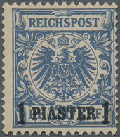 Deutsche Post In Der Türkei: 1893, 1 PIA Auf 20 Pfg Krone/Adler Lebhaftgrauultramarin In Postfrische - Turkey (offices)