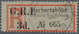 Deutsch-Neuguinea - Britische Besetzung: 1916, Einschreibzettel "Herbertshöhe | (Deutsch Neu-Guinea) - Deutsch-Neuguinea