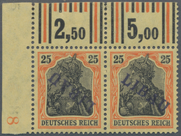 Deutsche Besetzung I. WK: Postgebiet Ober. Ost - Libau: 1919, Freimarken Germania 25 Pfg. Rotorange/ - Besetzungen 1914-18