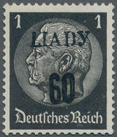 Dt. Besetzung II WK - Russland - Ljady: 1941, 60 K Auf 1 Pf Schwarz Freimarke Hindenburg, Mit Schwar - Besetzungen 1938-45