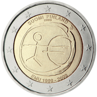 Finlandia  2009 2 € Euros Conmemorativos X Aniv. De EMU Unión Económica Y Mone - Unclassified