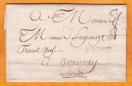 1762 - Marque Postale VILLEFRANCHE De ROUERGUE, Aveyron Sur LAC Pour Annonay, Vivarais, Ardèche - 1701-1800: Precursors XVIII