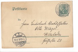 24064 -  Entier Postal Nastatten 17.10.1903 Pour Wiesbaden - Postkarten - Gebraucht