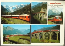 PONTRESINA Rhätische Bahn Bernina-Express Bei Morteratsch Alp Grüm Landwasser-Viadukt Preda Brusio - Brusio