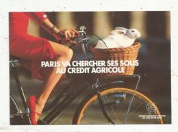 Cp, Publicité ,Paris Va Chercher Ses Sous Au CREDIT AGRICOLE , Campagne Publicitaire 1985 ,vierge - Advertising