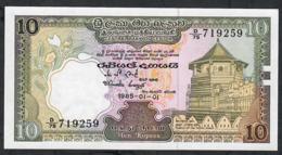 SRI LANKA P92 10 RUPEES 1985 #D/75       UNC. - Sri Lanka