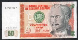 PERU P131b 50 INTIS   26.6.1987     UNC. - Perù