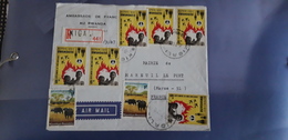 Lettre Recommandée Kigali Rwanda Ambassade De France Air Mail - Colecciones