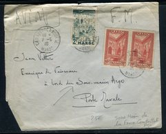 MAROC - Enveloppe En FM De Casablanca Pour Enseigne De Vaisseau Du Sous Marin Argo En 1939 - Réf N 14 - Briefe U. Dokumente