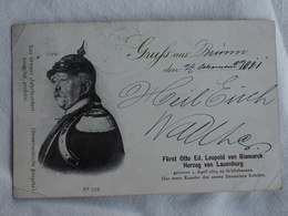 Fürst Otto Ed. Leopold Von Bismarck, Herzog Von Lauenburg Stamp 1898   A 208 - Historische Persönlichkeiten