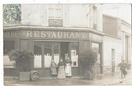 CLICHY (92) Carte Photo Devanture Maison Boubal Restaurant Vins Animation - Clichy