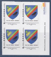 Emission Blason De La Ville De Pessac 23-24.11.2019 TVP LV Cadre MonTimbraMoi Neuf Bloc De 4 - Unused Stamps