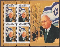 1998	Montserrat	1032KL	David Ben Gurion	8,00 € - Nuevos (sin Tab)