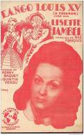 Partition Musicale Ancienne : Tango Louis XV ( A Trianon) Lisette Jambel - Libri Di Canti
