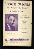 Partition Ancienne - Le Discours Du Maire - Ded Rysel - La Reception Du Deputé - Liederbücher