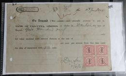 018.INDIA OLD 1945 MONEY RECEIPT ISSUED TO BANK OF CALCUTTA WITH REVENUE - Non Classificati