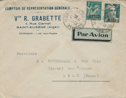 1946- Enveloppe De Saint-Eugène / Alger  PAR AVION Affr. à 3 F - Covers & Documents