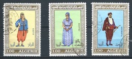 ARGELIA 1975 (O) USADOS MI-644+646+647 YT-606+608+609 COSTUMES TRADITIONNELS (CACHET ROND) - Algerien (1962-...)