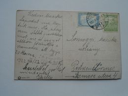 D169604 Postcard Hungary 1922 Stamps  2.50 Korona  + 50 Fillér  - 1kg Tomato 20 K.  -still Life - Other & Unclassified