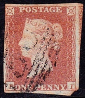 GREAT BRITAIN 1841 QV 1d Red-Brown P-I SG8 CV £20 - Gebraucht