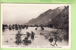 VEUREY - Inondations Du 21 Octobre1928 - Plaine Et Route De L' Echaillon Submergées - 2 Scans - Other Municipalities