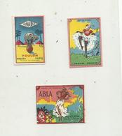 ETIQUETTES DE PARFUM . FOULON GRASSE . RINABIA . ABLA . ET FRENCH CANACN . ( Dim 2.50 X 4 Cm ) - Labels