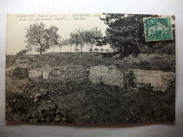Carte Postale Fondettes (37) Chatigny : Reste D'une Villa Gallo-romaine (Petit Format Oblitérée 1909 Timbre 5 Centimes ) - Fondettes