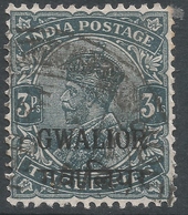 Gwalior (India). 1928-36 KGV. 3p Used. SG 86 - Gwalior