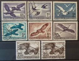 AUSTRIA 1950/53 - MLH/canceled - ANK 967-973 + 973y - Complete Set! - Vögel - Used Stamps