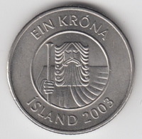 @Y@  IJSLAND  / ISLAND  1 Krona   2003    (1420) - Iceland