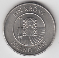 @Y@  IJSLAND  / ISLAND  1 Krona   2003    (1420) - IJsland