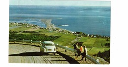 CARLETON, Quebec, Canada,  View Of Town From Mount Saint Joseph, Old Car, Old Chrome Postcard - Gaspé