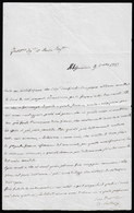 1853 - Urbano Rattazzi - Lettera Manoscritta Autografa E Firmata Scritta Ad Un Amico Ad Alessandria ... - Otros & Sin Clasificación