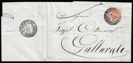 1851 - 15 Cent. Rosso Vermiglio Chiaro, II Tipo, Carta A Coste Verticali (15a), Perfetto, Su Lettera... - Lombardo-Venetien