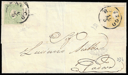 1862 - 2 Soldi Giallo, II Tipo, 3  Soldi Verde Giallo (28,35), Perfetti, Su Sovracopertura Di Letter... - Lombardo-Vénétie