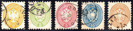 1864/65 - V Emissione, Dent. 9 1/2 (41/45), Perfetti, Usati. Raybaudi E Cert. Fiecchi Per Il 2 Soldi... - Lombardo-Venetien