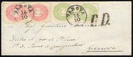 1864 - 3 Soldi Verde, Coppia, 5 Soldi Rosa, Due Esemplari, Tutti Dent. 9 1/2 (42,43), Perfetti, Su B... - Lombardo-Venetien