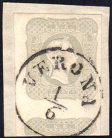 1861 - 1,05 S. Grigio Chiaro (10), Perfetto E Con Parte Del Francobollo Inferiore, Usato Su Piccolo ... - Lombardo-Venetien