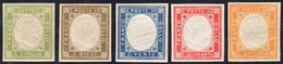 1861 - Non Emessi (1/5), Gomma Integra, Perfetti. Belli! Ferrario.... - Andere & Zonder Classificatie