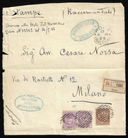 1888 - 30 Cent. De La Rue, Tiratura Di Torino, In Affrancatura Mista Con 50 Cent. Umberto I, Coppia ... - Autres & Non Classés