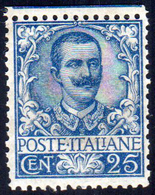 1901 - 25 Cent. Floreale (73), Ottima Centratura, Gomma Originale, Perfetto. Bello!... - Andere & Zonder Classificatie