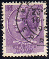 1953 - 25 Lire Siracusana, Senza Filigrana (715a), Usato, Perfetto. Molto Raro! A. Ed E.Diena, Rayba... - Other & Unclassified